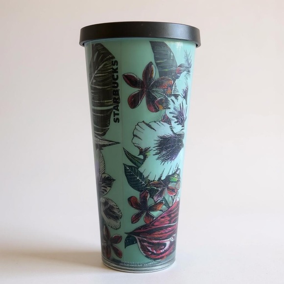 STARBUCKS TROPICAL FLORAL Bird of Paradise 24 oz TUMBLER - Picture 3 of 7